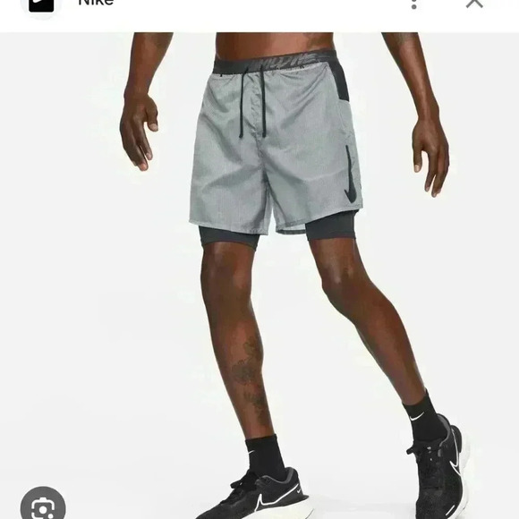 Nike Dri-fit wild run flex stride gray/black men's shorts small - Picture 6 of 6